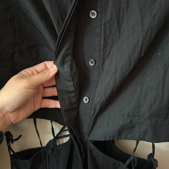 Alexander Wang Mini Shirt Dress Cut-out tied waist in Black - Picture 7 of 7